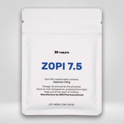 Zopi (Zopiclone) 7.5mg/30 tablets - Pharmacy Grade 7 zopiclone-7-5mg-30-tablets